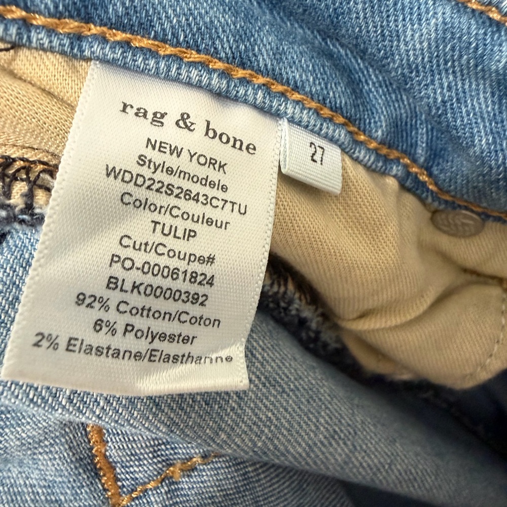 Rag & Bone Dre Low Rise Slim Boyfriend Jeans 27 Julienne - Picture 8 of 9